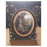 Vintage Art With Wooden Frame (As Is)