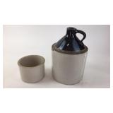 Small Stoneware Crock & Jug