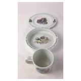 Peter Rabbit Plate, Bowl & Cup Set