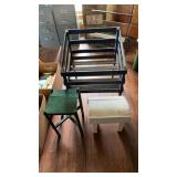 Wooden Stool, Shelf and Rack