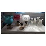 Glass Oil Lamps & Chimneys