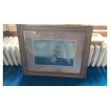 Sailing Boat Painting with Frame