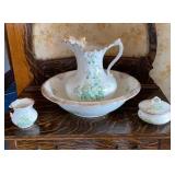 Semi Virtuous Porcelain Pitcher Bowl Set