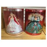 1995 & 2001 Holiday Barbies