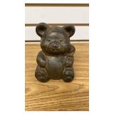 Reproduction Cast Teddy Bear Coin Bank