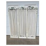 Folding White 3 Panel Room Divider