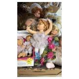 Various Porcelain Dolls