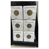 6 Buffalo Nickels