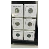 6 1943 Steel War Pennies