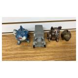 4 Cast and Tin Coin Banks