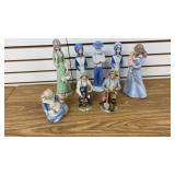 Variety of Porcelain Figurines