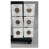 6 Old Jefferson Nickels