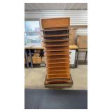 Rolling Display Rack With Shelves(Missing Wheel)
