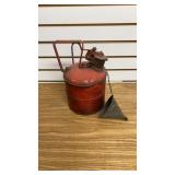 Vintage Metal Gas Can with Funnel