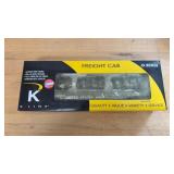 K Line U.S Army Flat Car W/3 Military Jeeps