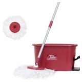 Spin Mop Bucket System - 2 Microfiber Heads