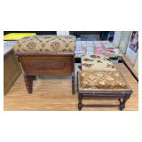 3 Decorative Stools( one Has Storage)