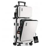 Travelarim 2-Piece Hard Luggage Set White Online