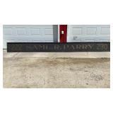 Vintage Samuel R Parry Machine Co. Sign