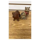 2 Cast Iron Coin Banks