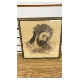 Early Framed Charcoal Drawing