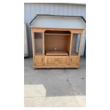 Entertainment Center w/ Glass Display Shelves