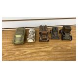 5 Tin and Cast Coin Banks