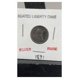 1891 Seated Liberty Dime