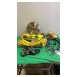 Variety of Ratchets-Straps-Rope and Shop Clock
