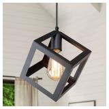 Modern Black Square Pendant Chandelier