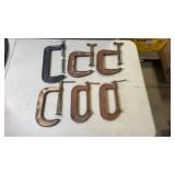 6 Metal Clamps