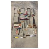 Assortment of saws and Knives