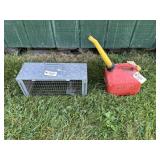 Small Live Trap & Small Gas Can