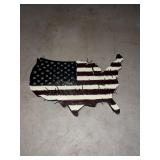 USA Lighted Metal Sign