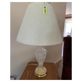 Glass Table Lamp- Cracked- See Pictures
