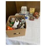2 Boxes of Misc Decor + Knick- Knacks
