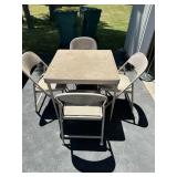 Card Table with 4 Folding Chairs