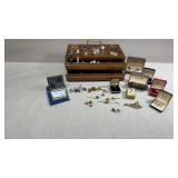 Menï¿½s Cuff Links, Tie Clips, Red Tigereye Pin, Etc
