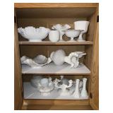 Cupboard of Milk glass