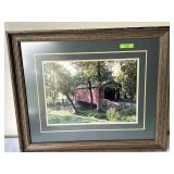 Framed Picture of Covered Bridge