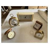 Old Alarm Clocks: Elgin, Bulova, Pinnie Walker,
