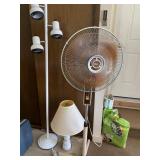 Floor Lamp, Table Lamp, and Floor Fan