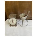 Vintage Food Mill and Scale