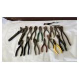 Variety of Pliars and Side Cutters