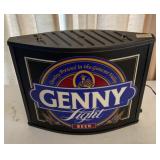 Genny Light Lighted Beer Sign (Needs Bulb)