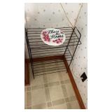 Metal 3-Tier Shelf W/ Bless this Home Hanger