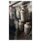 6- Milk Cans. Rusty