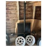 2 195/65R15 Tire Rims with a Trailer