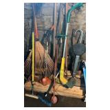 Garden tools and hose