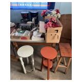 Table, Stands, Coffee Pots, Flowers & More